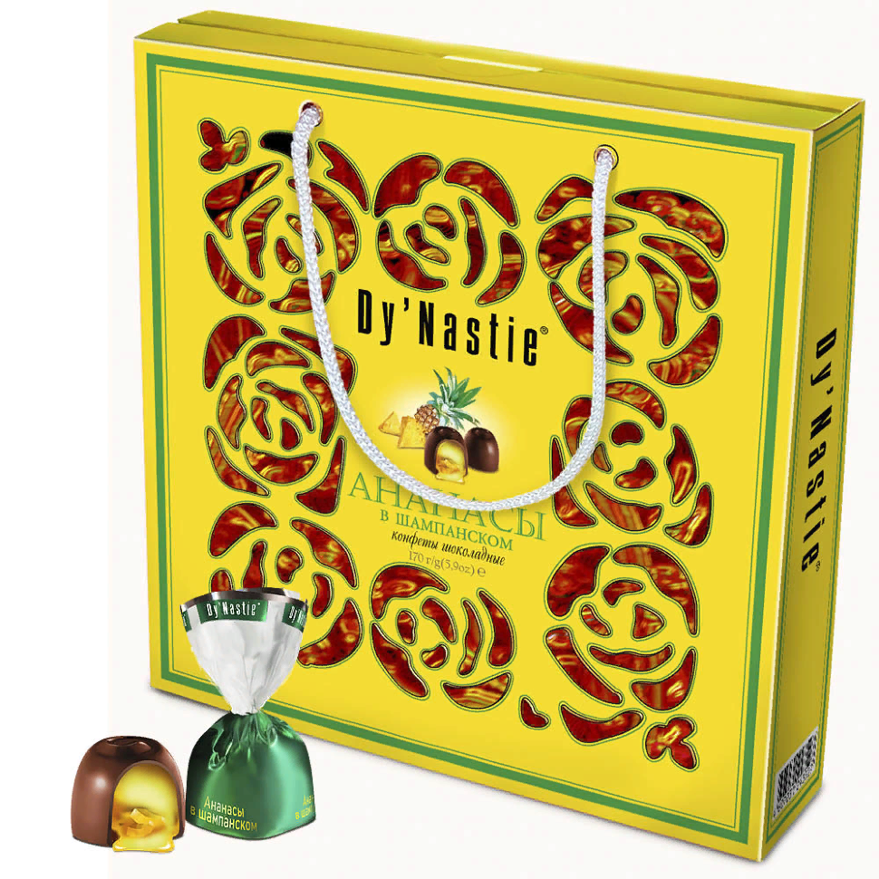  Династия Сумка Конфеты "Ананасы в шампанском", 220г   в Копейске