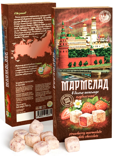 №2 Сладарт Мармелад Клубничный в белом шоколаде, 150г   в Копейске